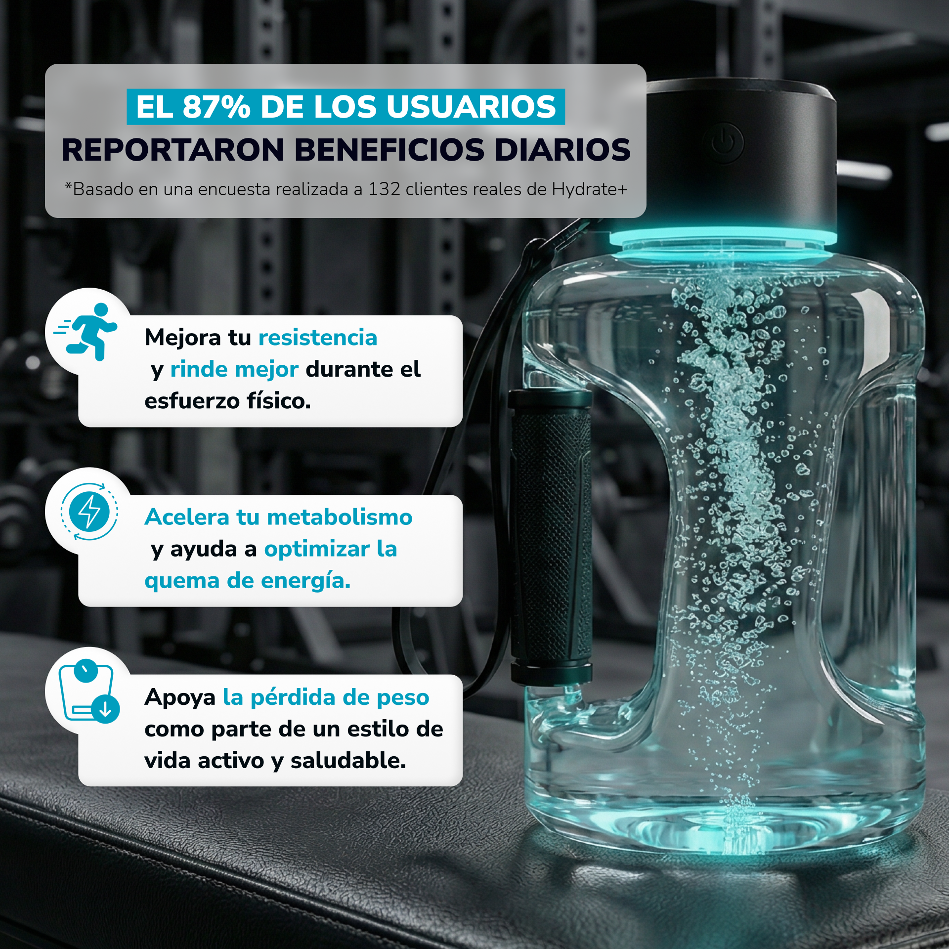 Garrafa de agua hidrogenada - 1.5 L