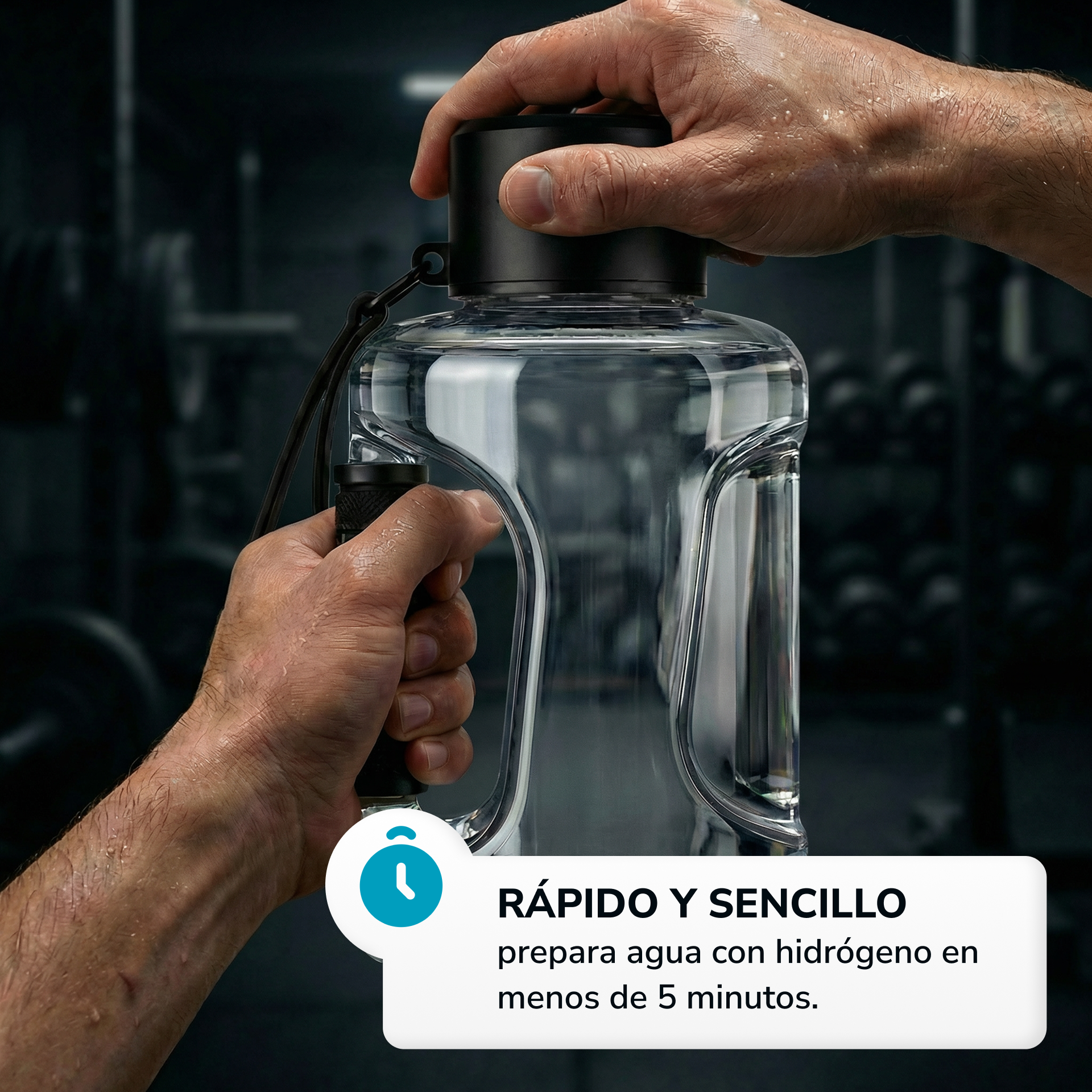 Garrafa de agua hidrogenada - 1.5 L