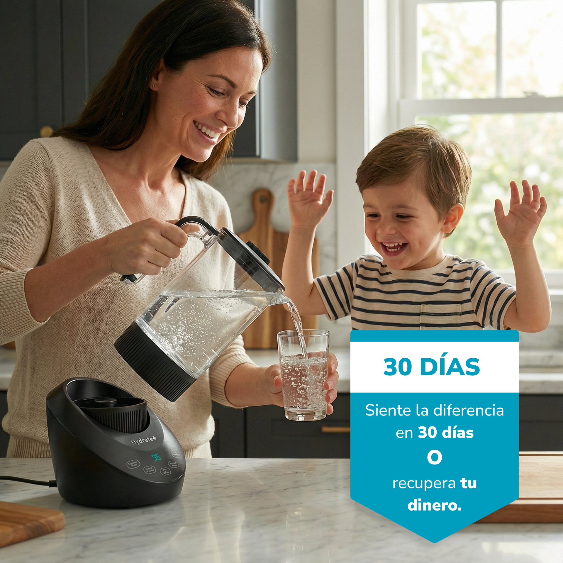 Jarra de agua hidrogenada