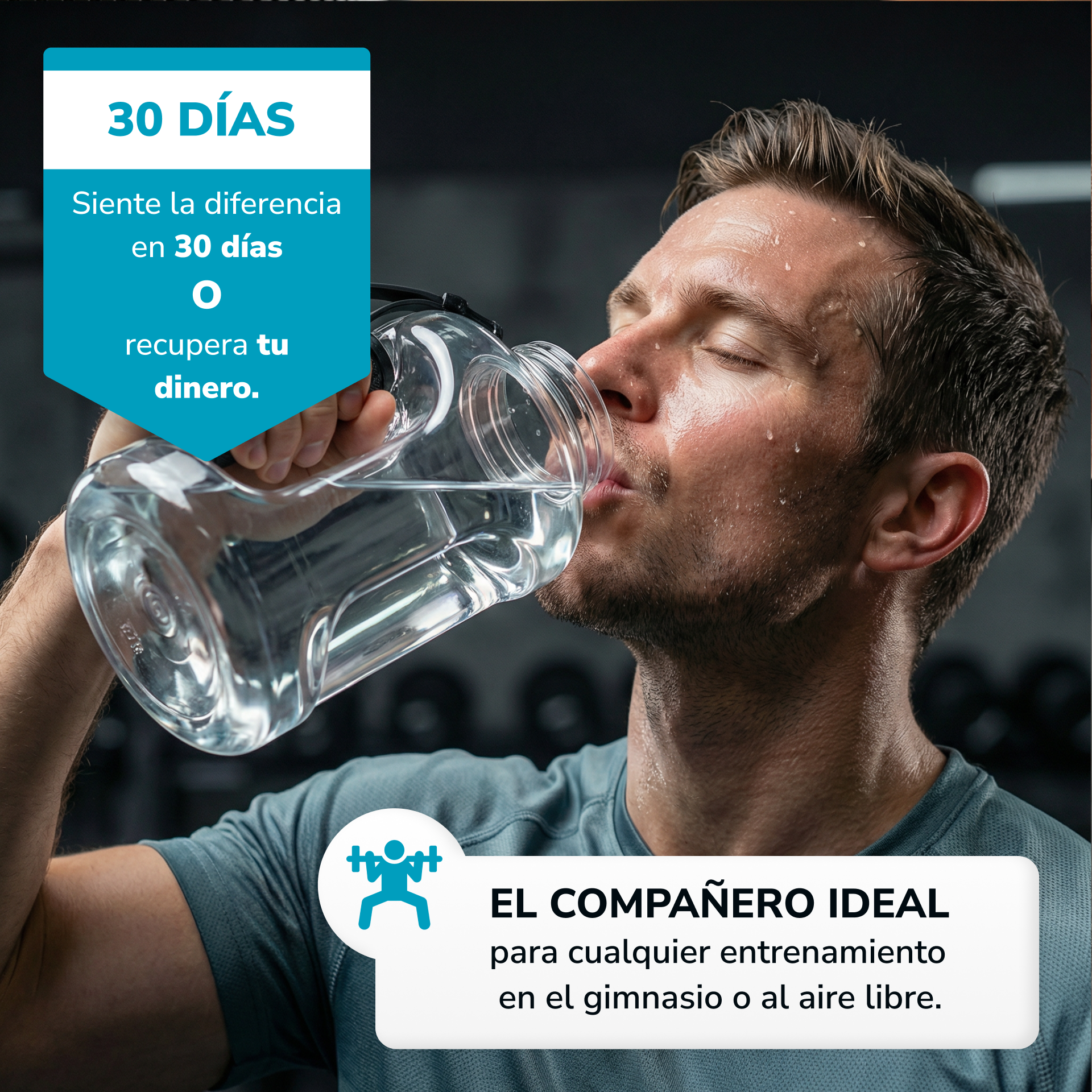 Garrafa de agua hidrogenada - 1.5 L